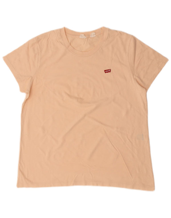 Levi's Camiseta para mujer Top UK 46 Large Beige Cotton