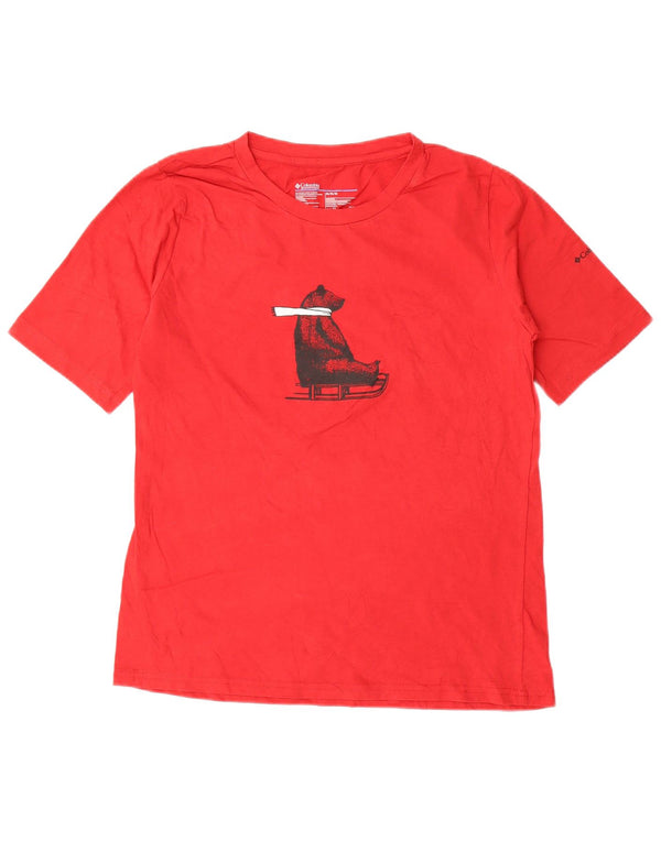 Columbia Mens Graphic T-Shirt Top Medium Red Cotton