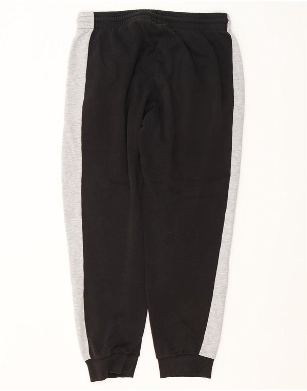 Kappa Hombre Pantalones De Chándal Joggers Large Negro Colorblock Algodón