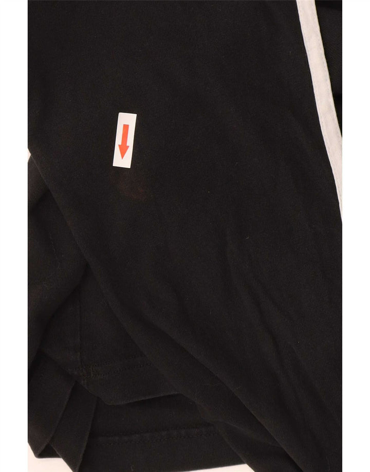 Adidas Hombre Top Manga Larga Algodón Colorblock Medio Negro