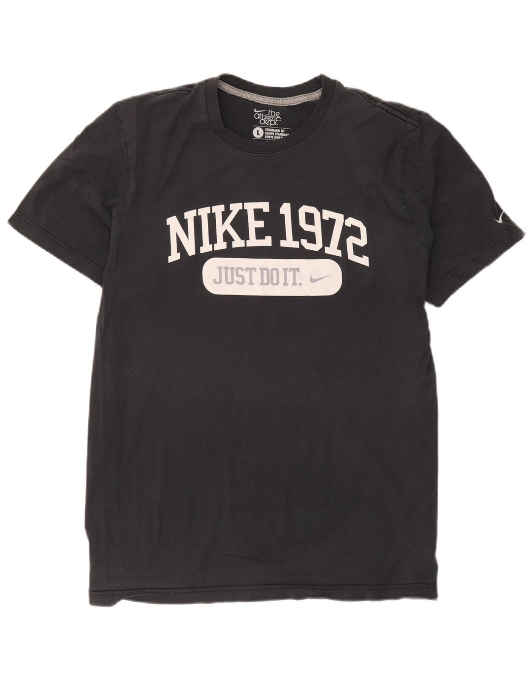 Nike Camiseta gráfica de ajuste estándar para hombre, talla grande, gris