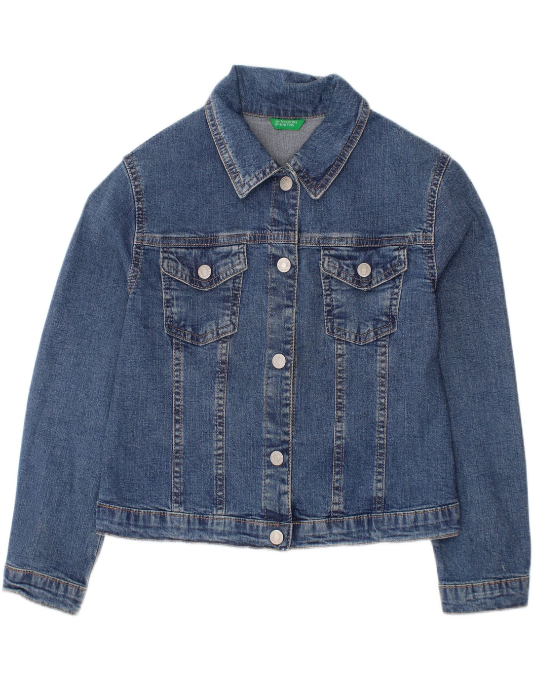 BENETTON Chaqueta Vaquera para Niño 5-6 Años Small Azul Algodón