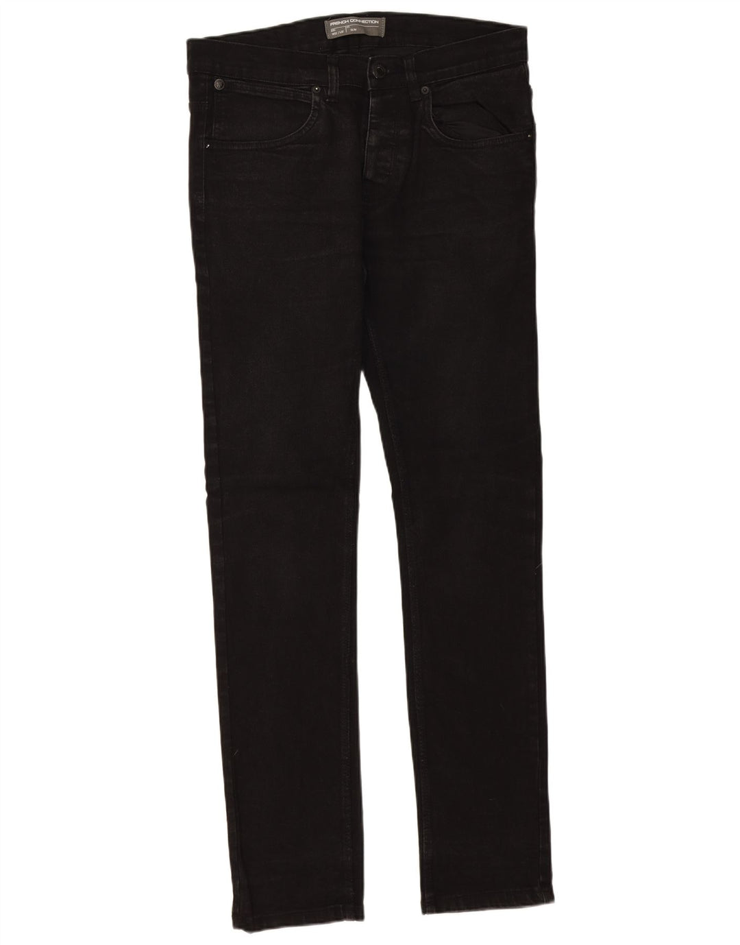 French Connection Vaqueros ajustados para hombre W32 L32 Algodón negro