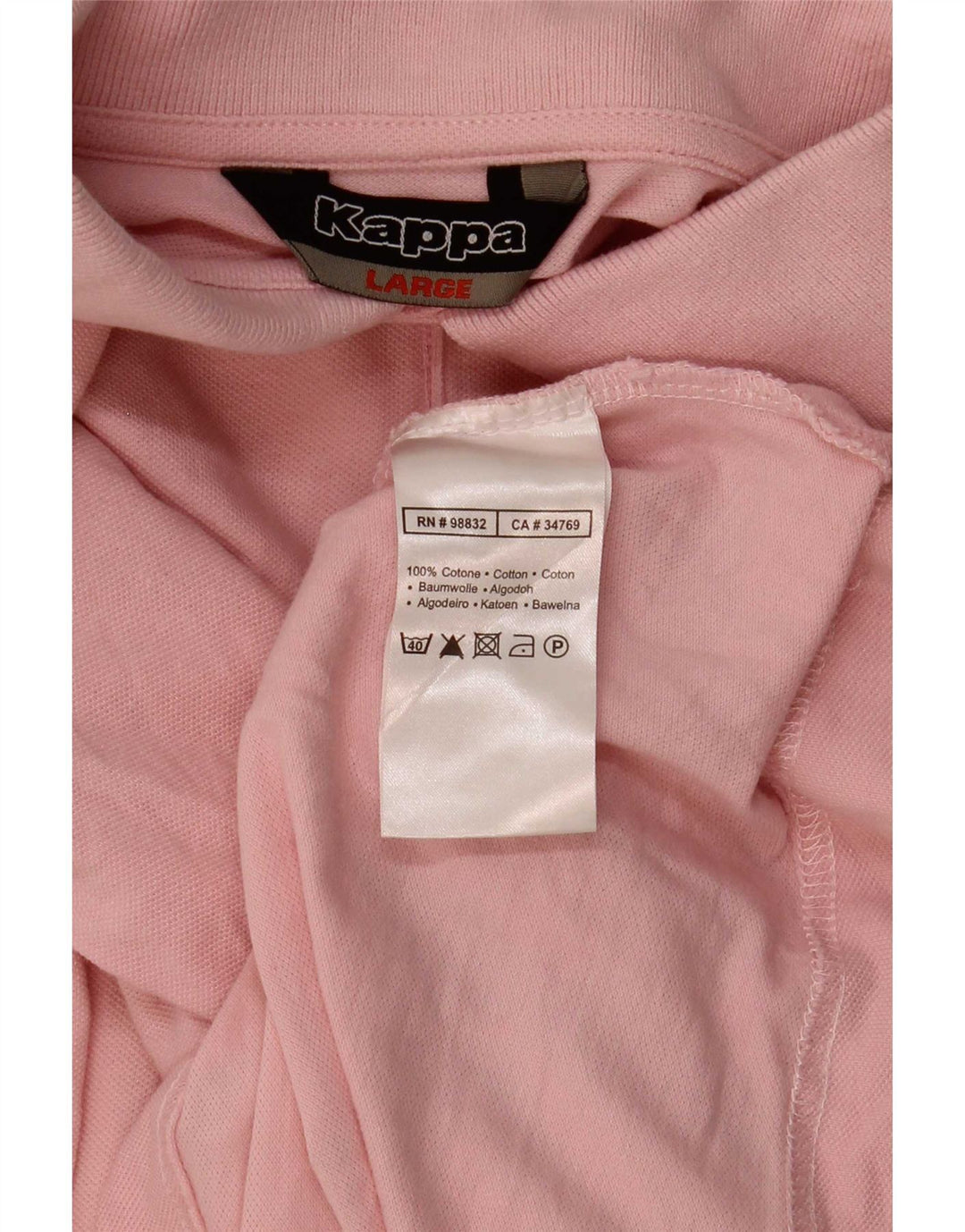 Polo Kappa Hombre Grande Rosa Algodón