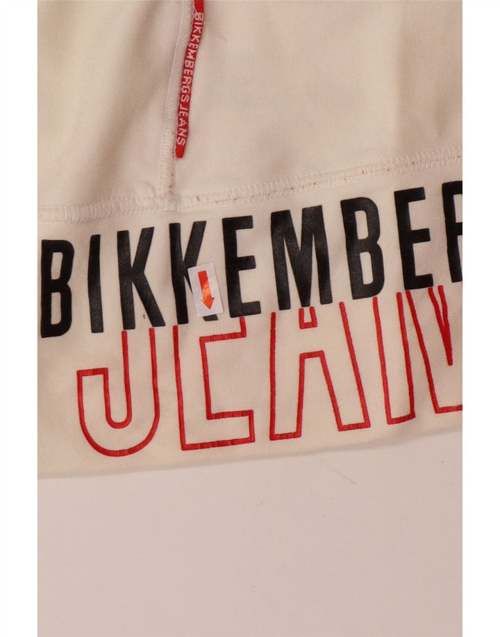 BIKKEMBERGS Girls Graphic Tracksuit Top Jacket 11-12 Years Medium White