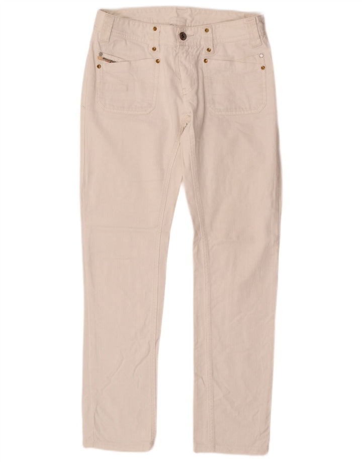 DIESEL Vaqueros Rectos Mujer W27 L29 Blanco Algodón