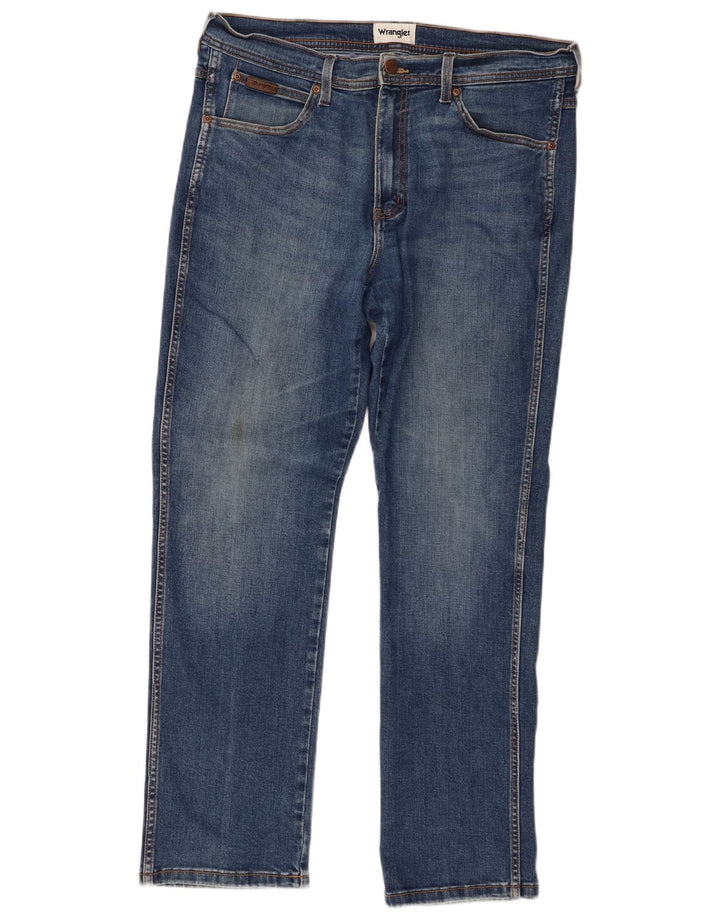 Wrangler Vaqueros Rectos Para Hombre W36 L30 Azul