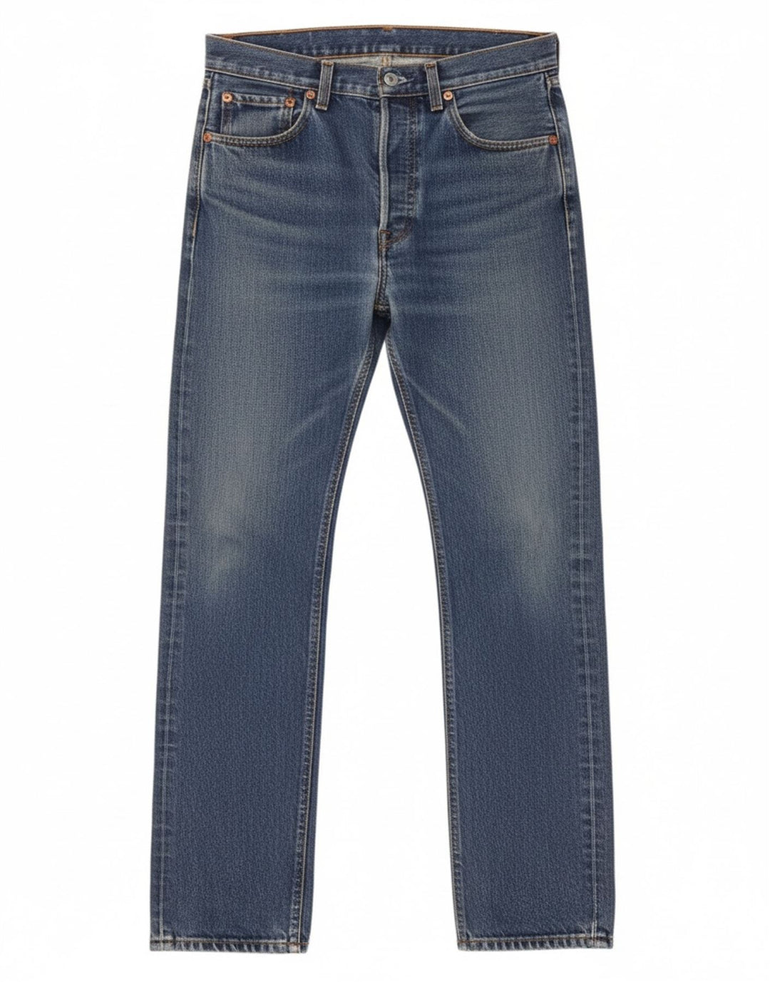 LEVI'S Mens 515 Straight Jeans W31 L34 Blue Cotton