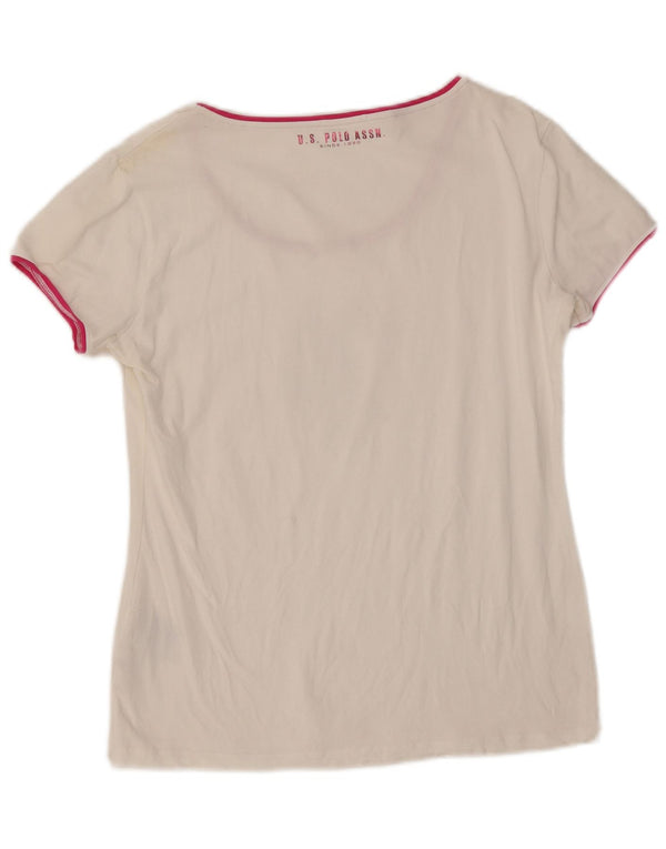 Asociación de Polo de EE. UU. Camiseta gráfica para mujer Top UK 40 XL Algodón blanco