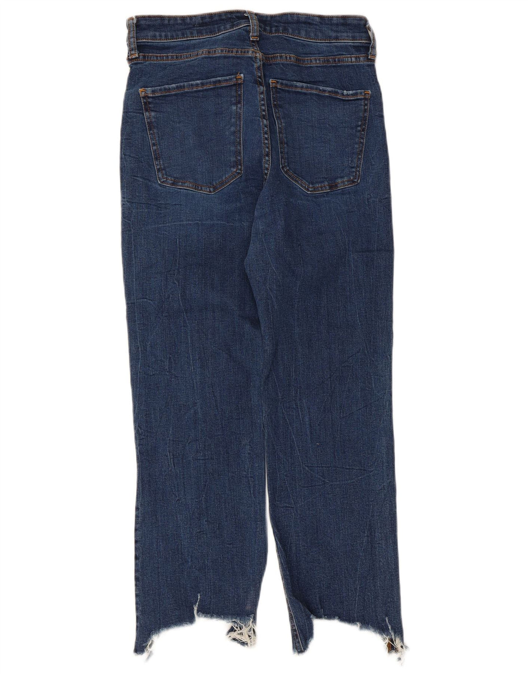 Zara Jeans Acampanados Cortos Para Mujer EU 40 Medium W30 L24 Azul Marino