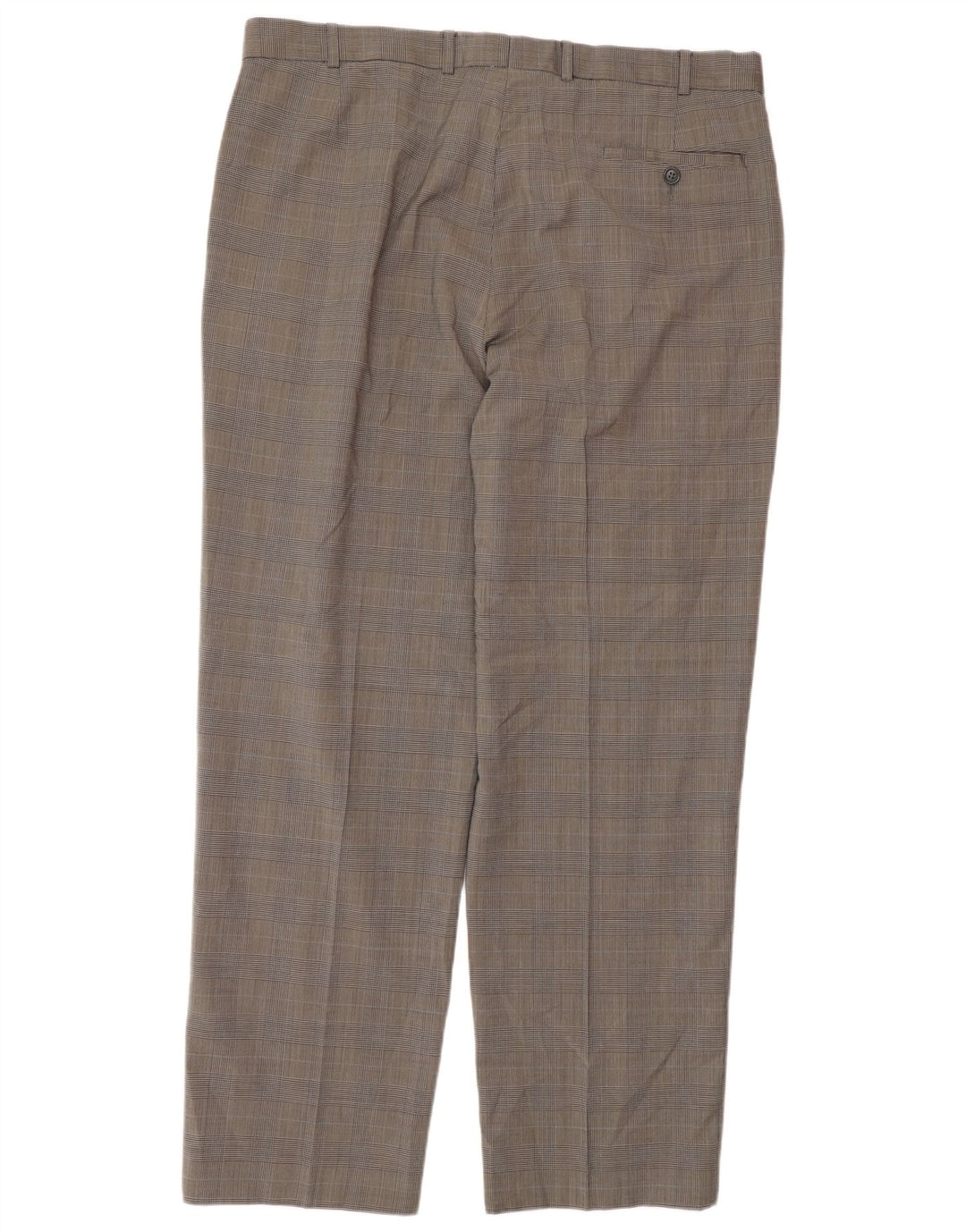 Marks & Spencer Pantalón de traje entallado para hombre W38 L31 Pata de gallo negra