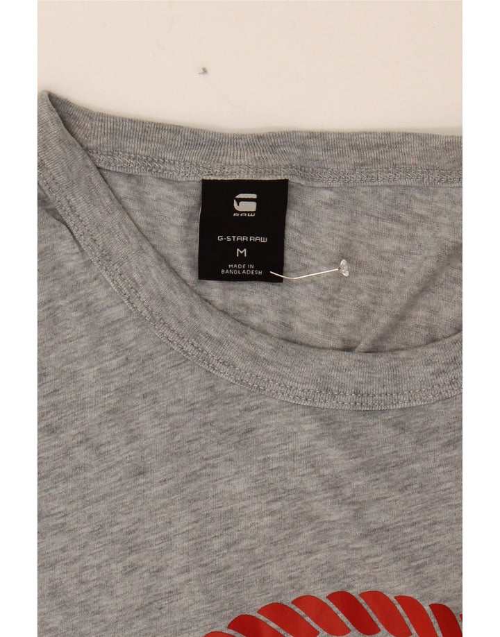 G-STAR Mens Graphic T-Shirt Top Medium Grey Cotton Vintage G-Star and Second-Hand G-Star from Messina Hembry 