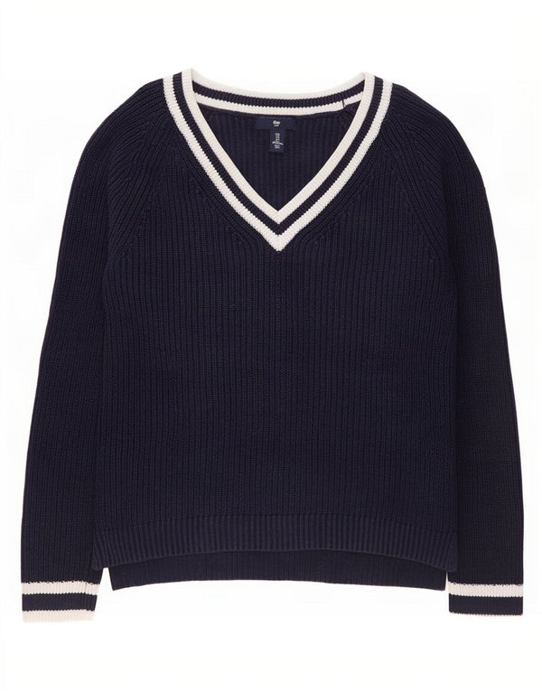 Gap Jersey con Cuello en V para Mujer UK 10 Small Azul Marino