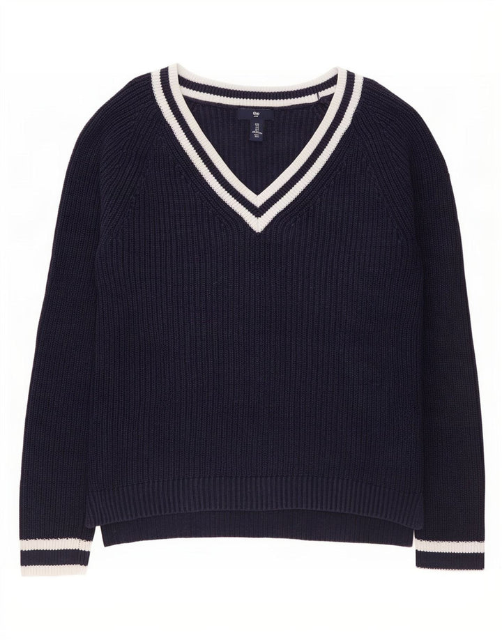 Gap Jersey con Cuello en V para Mujer UK 10 Small Azul Marino
