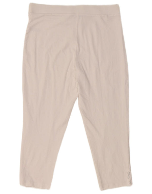 M&Co Leggings Capri para Mujer UK 44 Grande Algodón Blanco