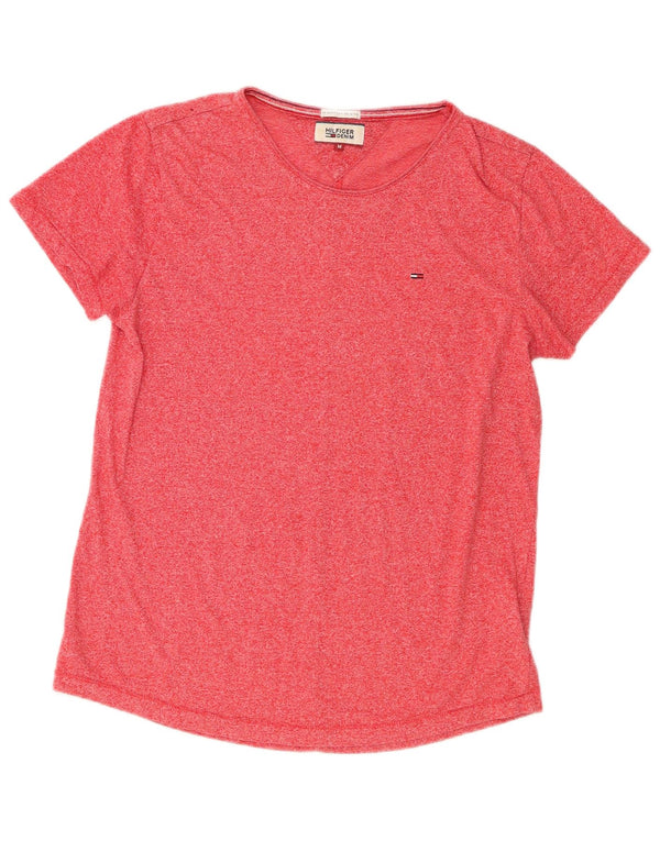 Tommy Hilfiger Camiseta para mujer Top UK 44 Poliéster moteado rosa medio