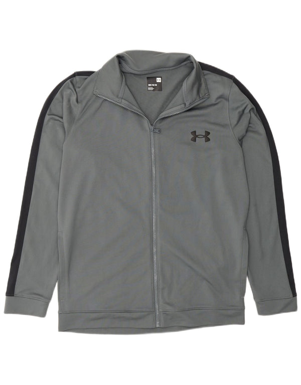 Under Armour Chaqueta de chándal de corte regular con diseño color block en gris medio para hombre