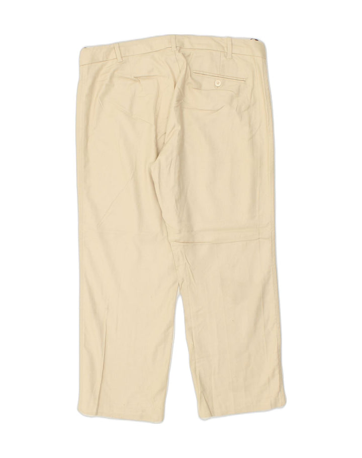 GAP Womens Straight Suit Trousers US 12 Large W34 L26  Beige Cotton | Vintage Gap | Thrift | Second-Hand Gap | Used Clothing | Messina Hembry 