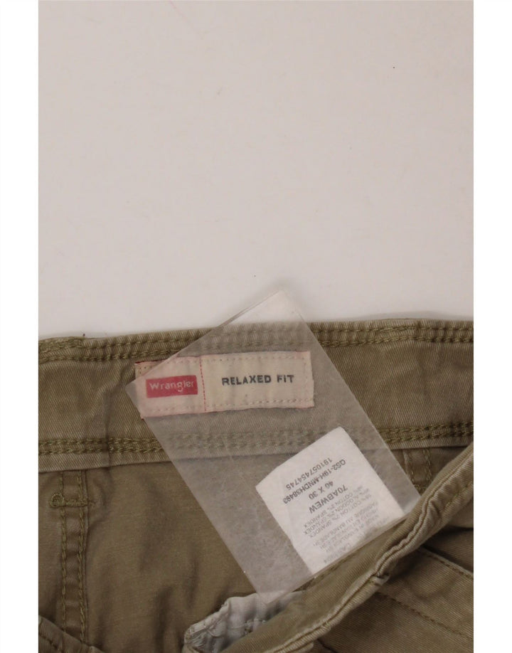WRANGLER Pantalones cargo de ajuste relajado para hombre W40 L30 Algodón beige