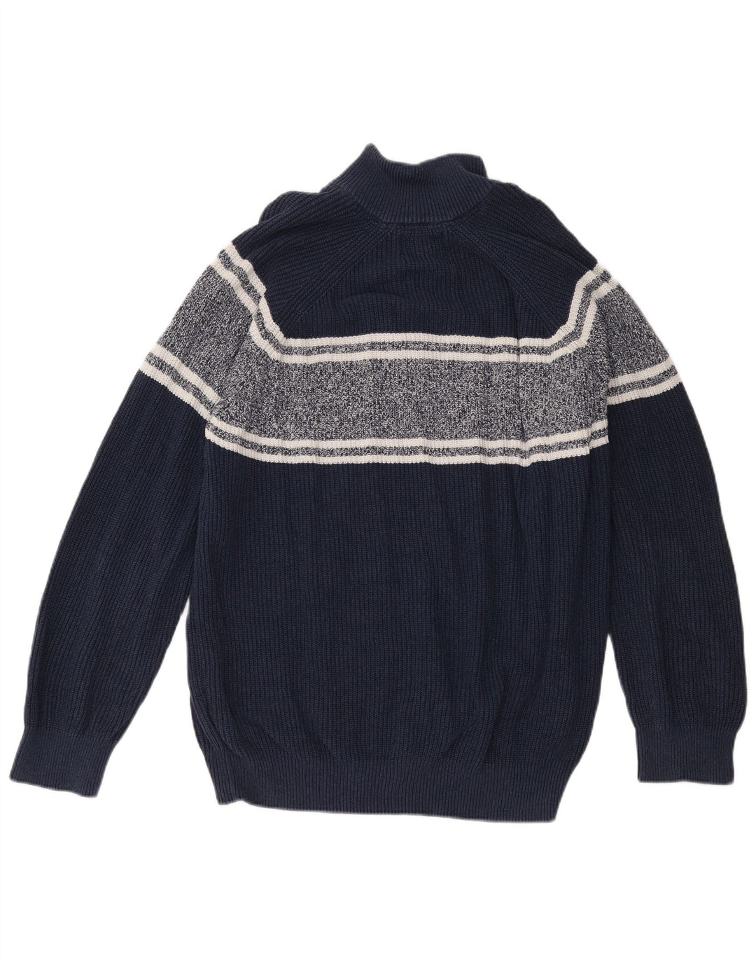 Marks & Spencer Jersey con cuello y botones para hombre, talla 2XL, color azul marino