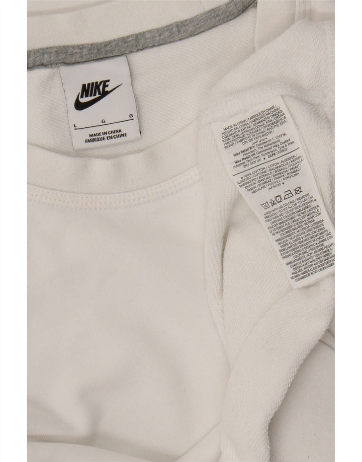 Nike - Sudadera para mujer, talla 40, talla grande, algodón blanco