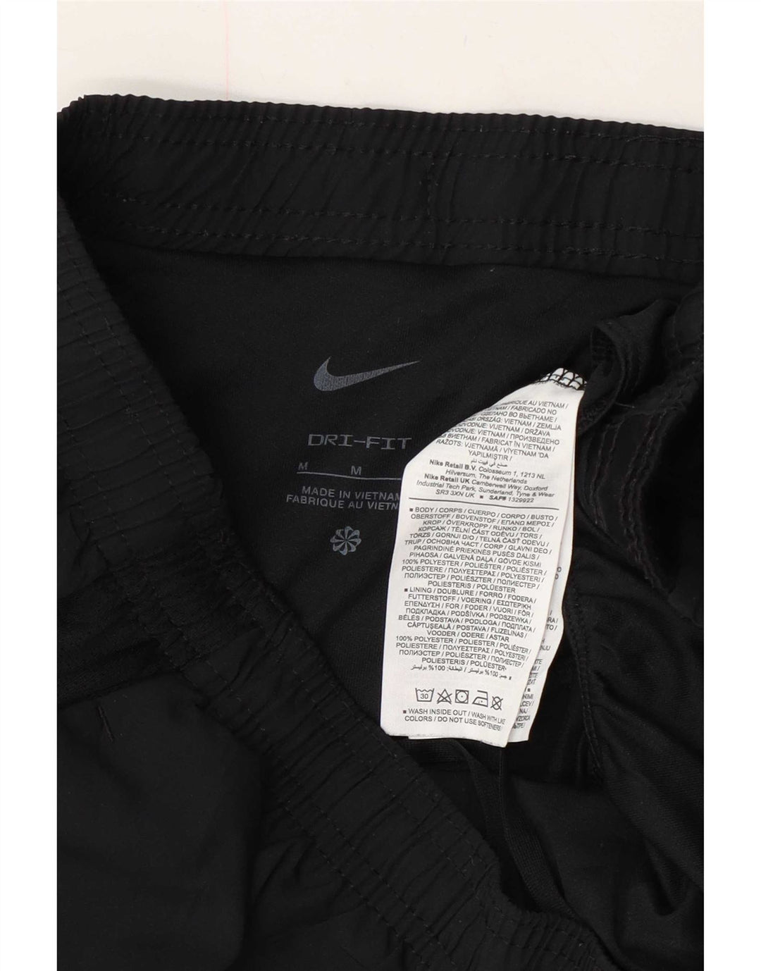Pantalones cortos deportivos Nike Dri Fit para hombre Poliéster negro mediano