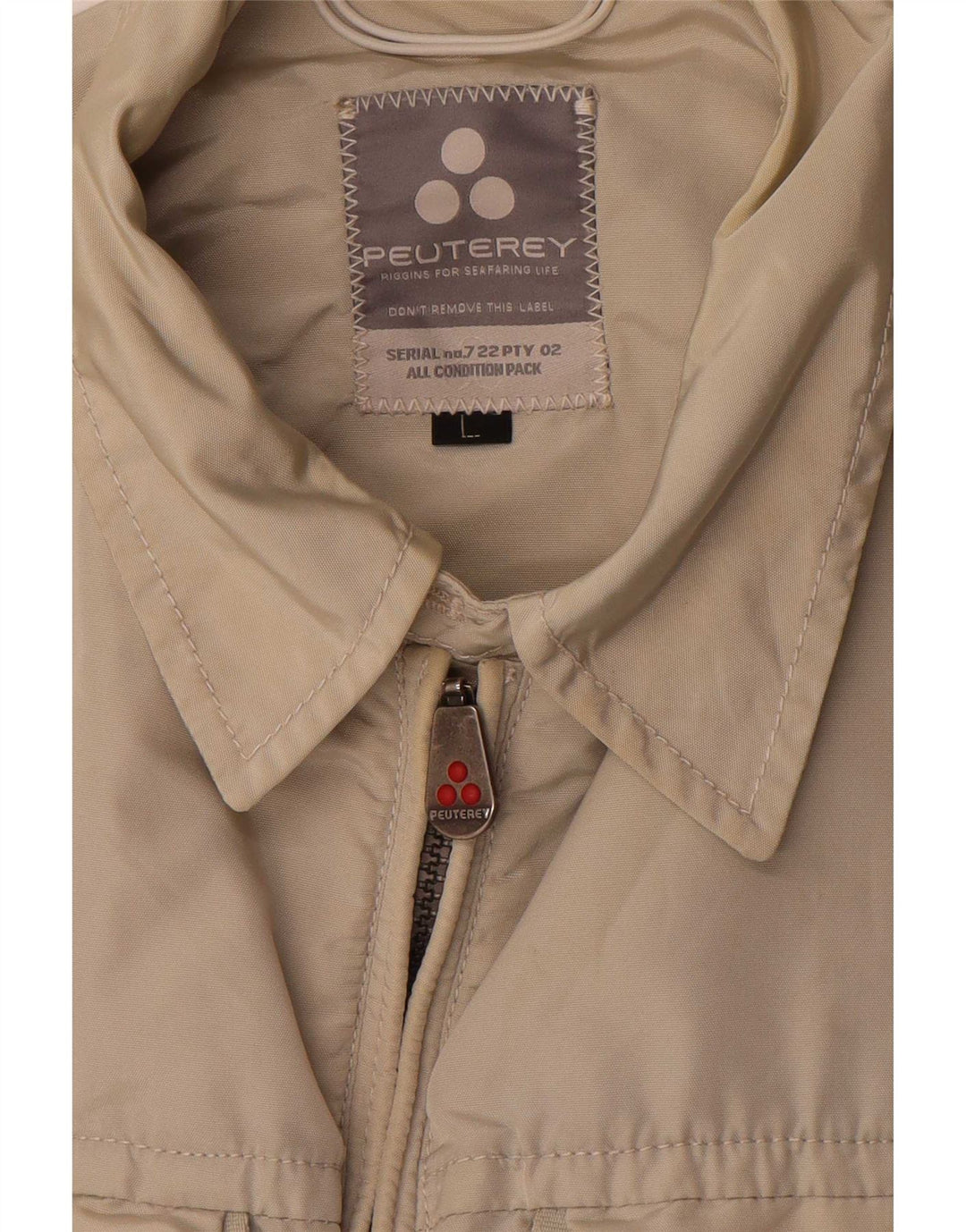 PEUTEREY Chaqueta utilitaria para hombre UK 40 Large Beige