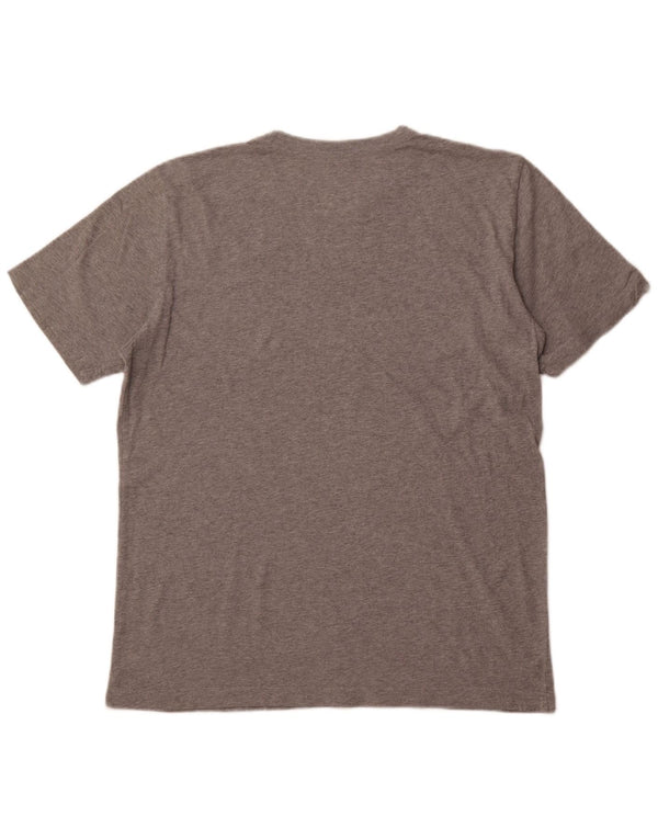 NIKE Camiseta gráfica de ajuste regular para hombre Top grande de algodón gris