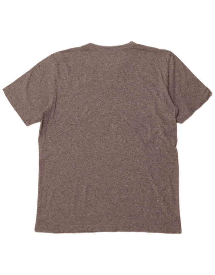 NIKE Camiseta gráfica de ajuste regular para hombre Top grande de algodón gris