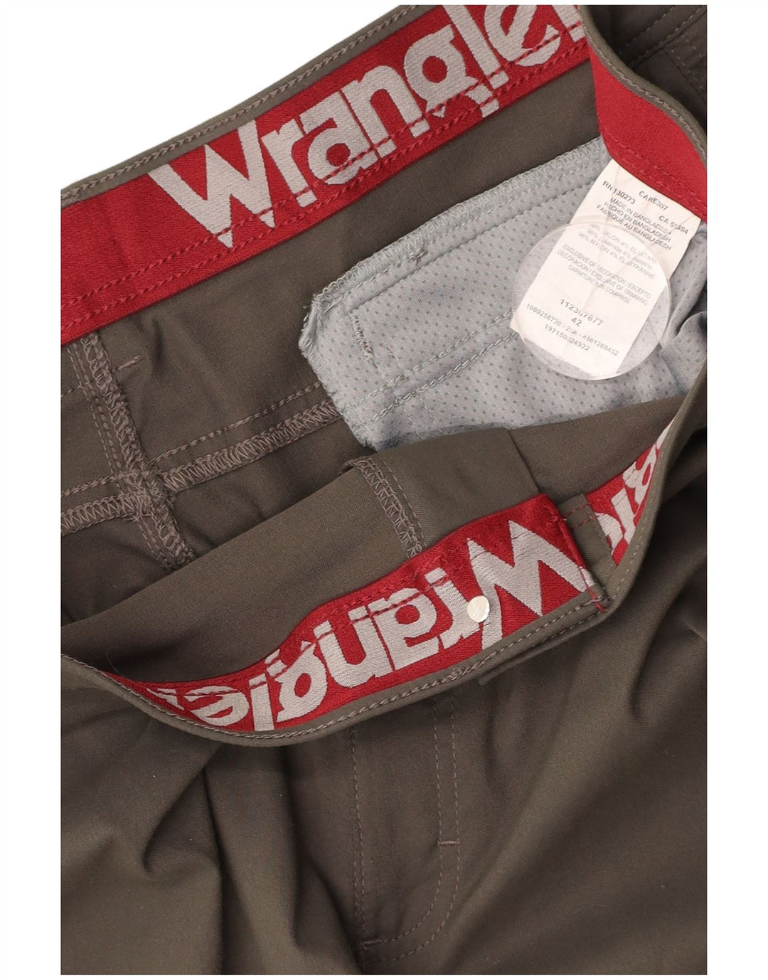 WRANGLER Pantalones cortos cargo para hombre W42 2XL Caqui Nylon
