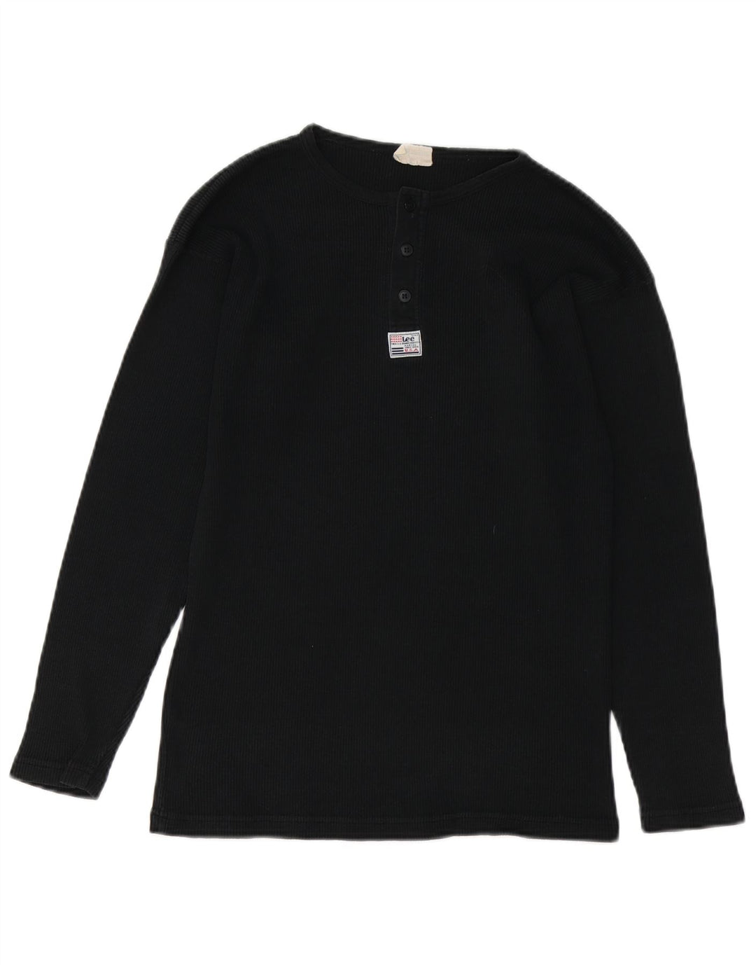 LEE Hombre Top Manga Larga Medio Negro