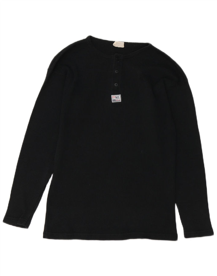 LEE Hombre Top Manga Larga Medio Negro