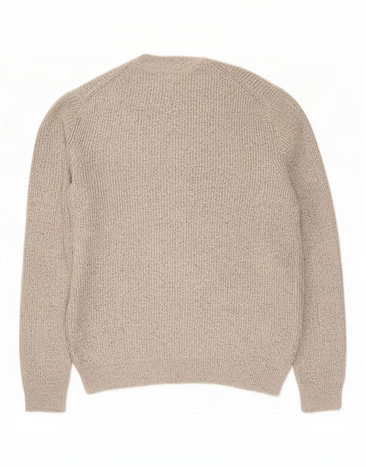 Marks & Spencer - Jersey de cuello redondo para hombre, talla grande, poliamida moteada gris