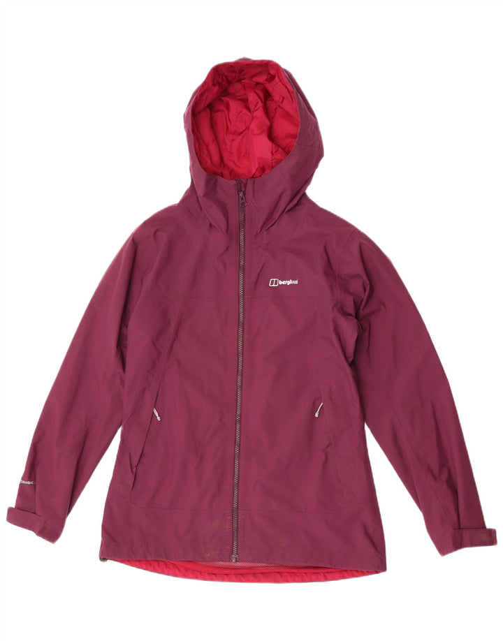 Berghaus Chaqueta impermeable con capucha para mujer UK 42 Medium Borgoña Poliamida