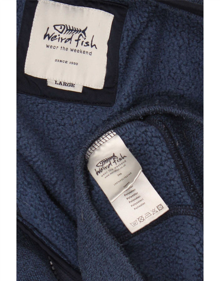 Weird Fish Chándal para hombre Chaqueta superior Poliéster moteado azul grande