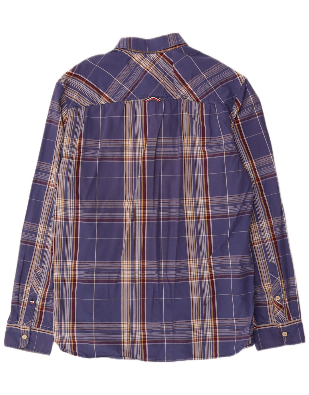 Camisa Tommy Hilfiger de corte regular para hombre de algodón a cuadros azules grandes