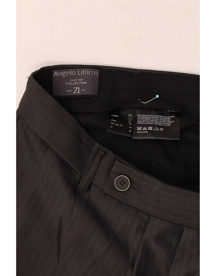 Angelo Litrico Pantalón de traje recto para hombre IT 48 Medium W32 L33 Gris