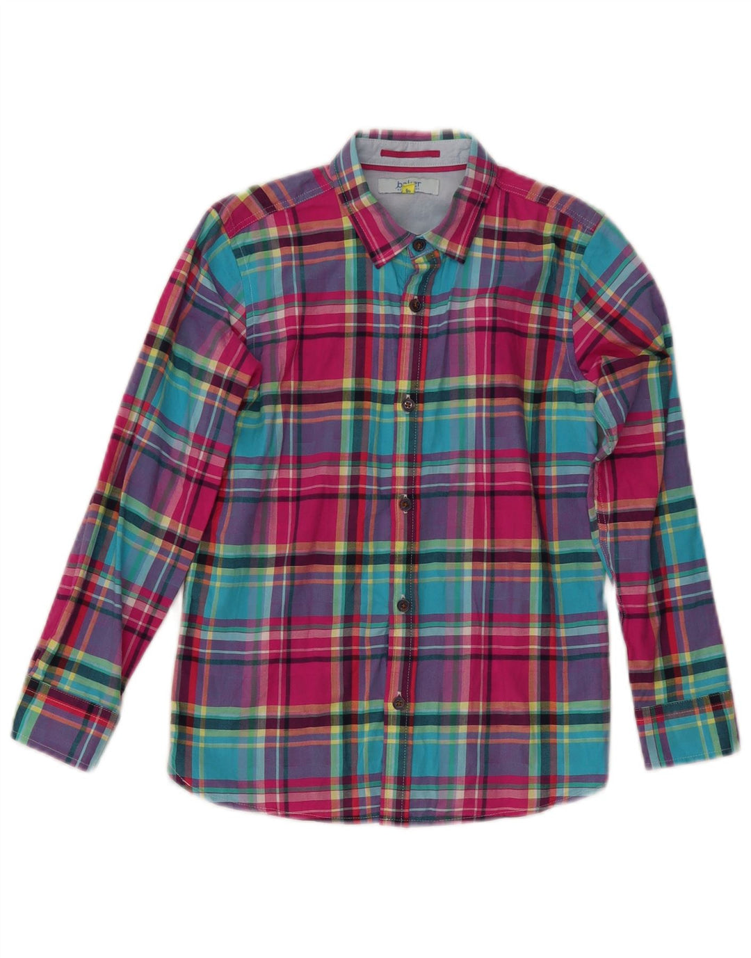 TED BAKER Camisa de franela para niño 9-10 años Algodón a cuadros multicolor