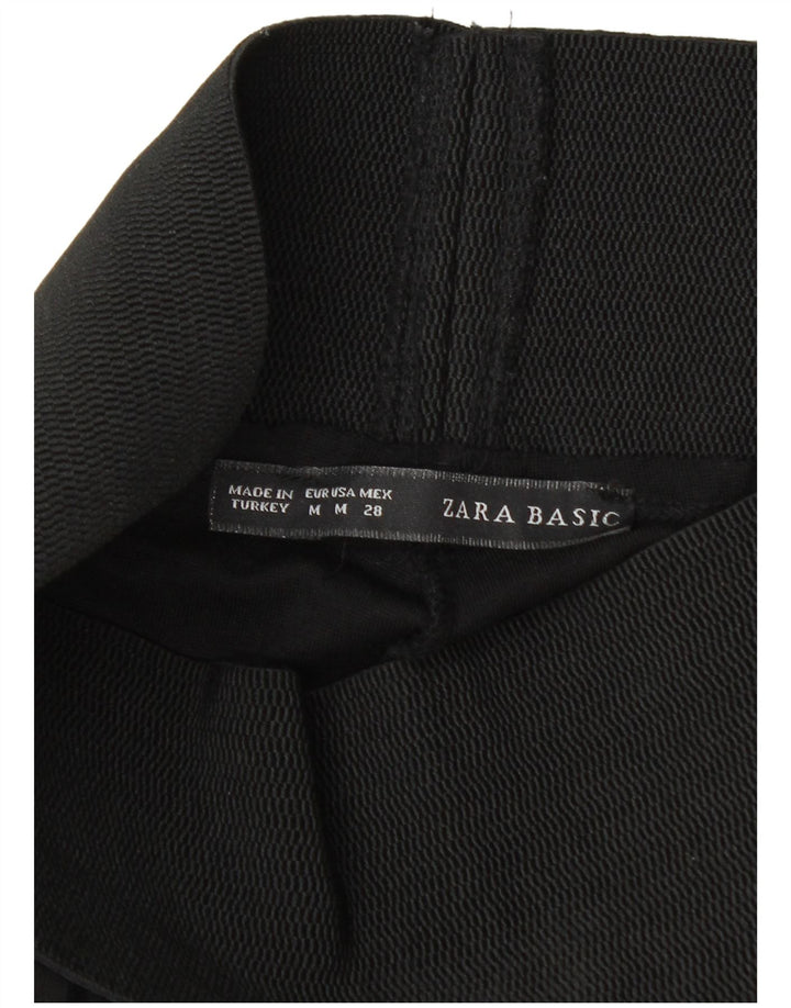 Zara Leggings para mujer Reino Unido 40 Mediano Negro Estampado animal