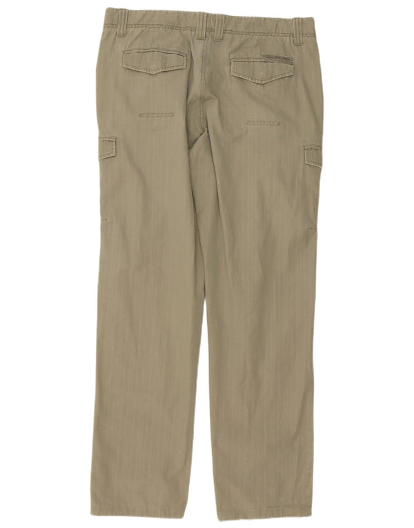 Calvin Klein Jeans Pantalones cargo rectos para hombre W34 L34 Algodón caqui