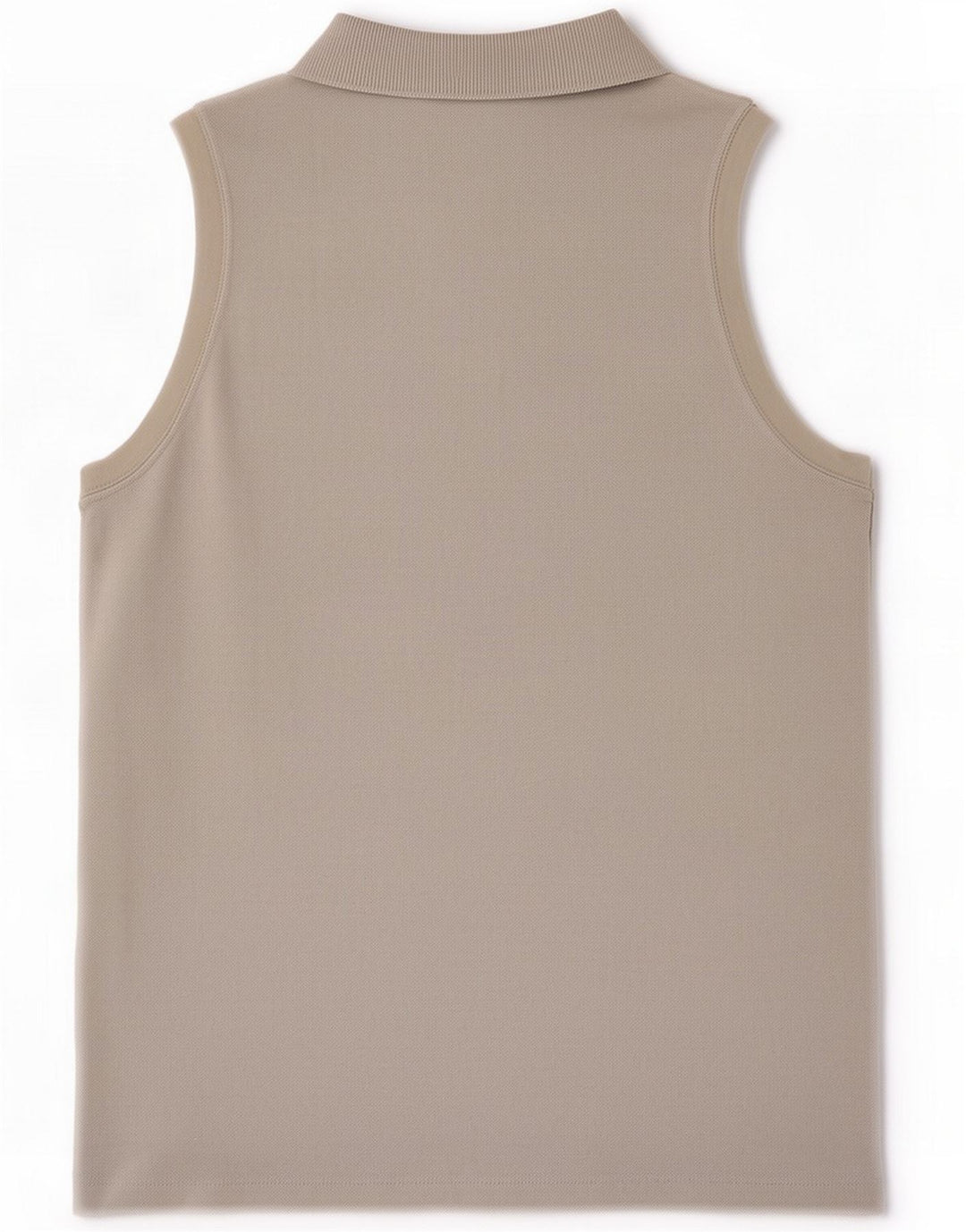 Polo Lacoste Mujer Sin Mangas Talla 40 Gris Medio