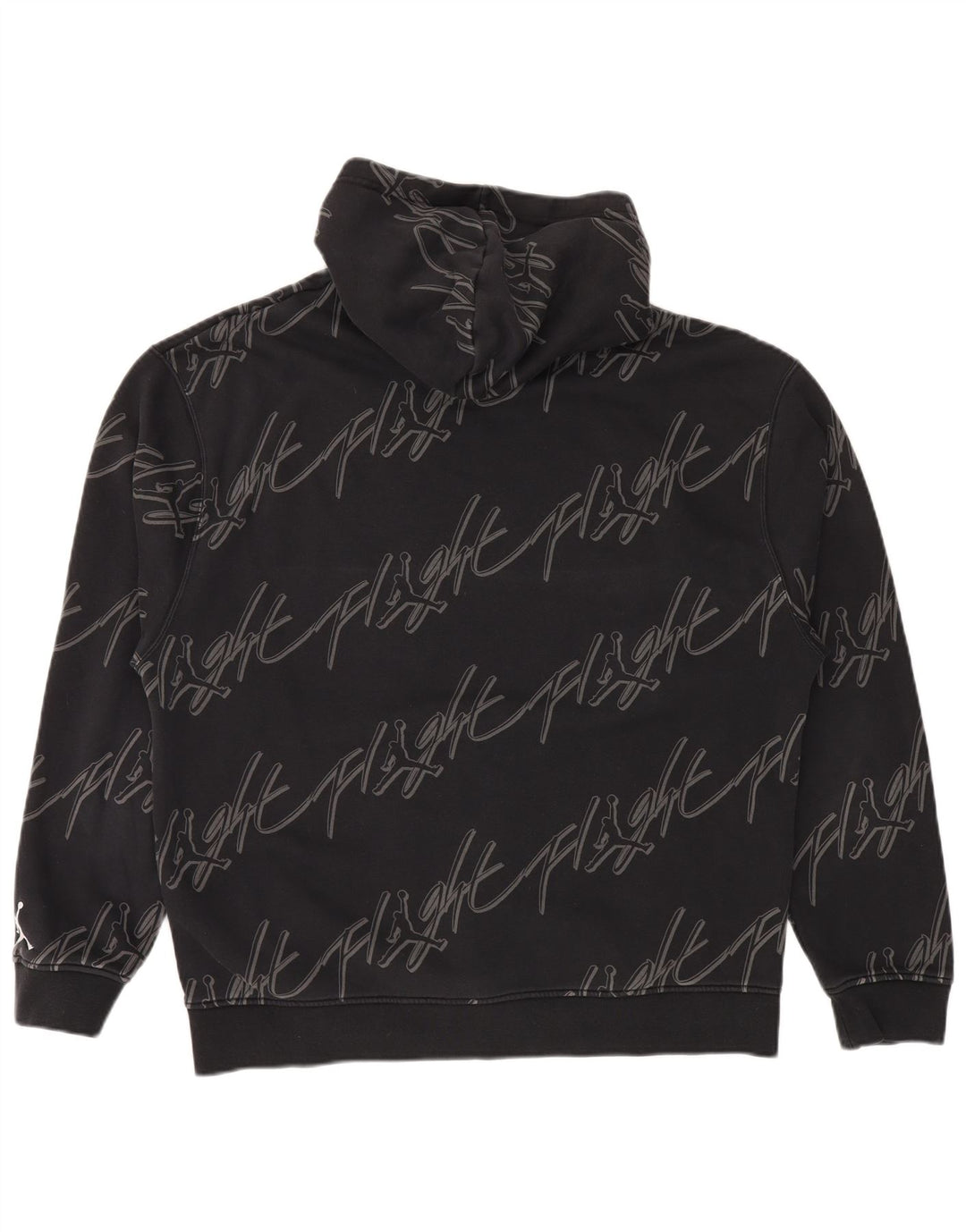 JORDAN Sudadera con capucha gráfica para hombre Jersey grande de algodón negro