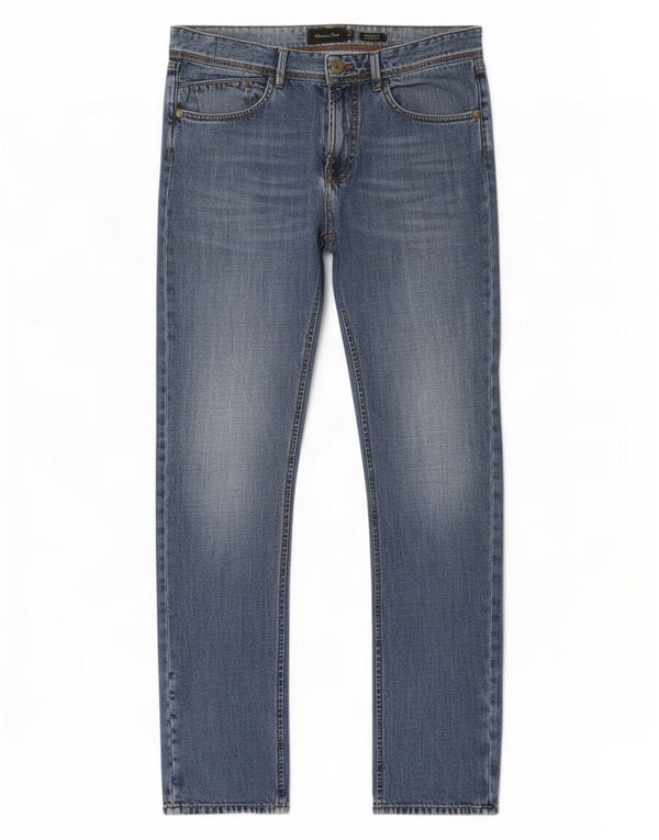 Massimo Dutti Jeans Slim Fit Casual para Hombre EU 42 Large W32 L33 Algodón Azul