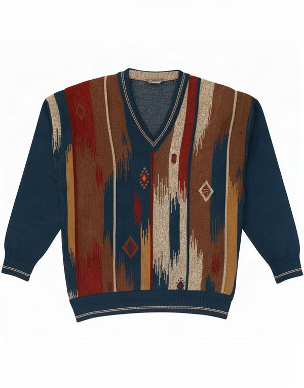 Pierre Sangan Jersey con Cuello en V para Hombre IT 50 Medium Multicolor