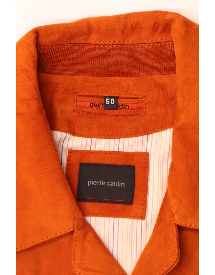 Pierre Cardin Chaqueta de ante para hombre IT 50 Cuero naranja grande