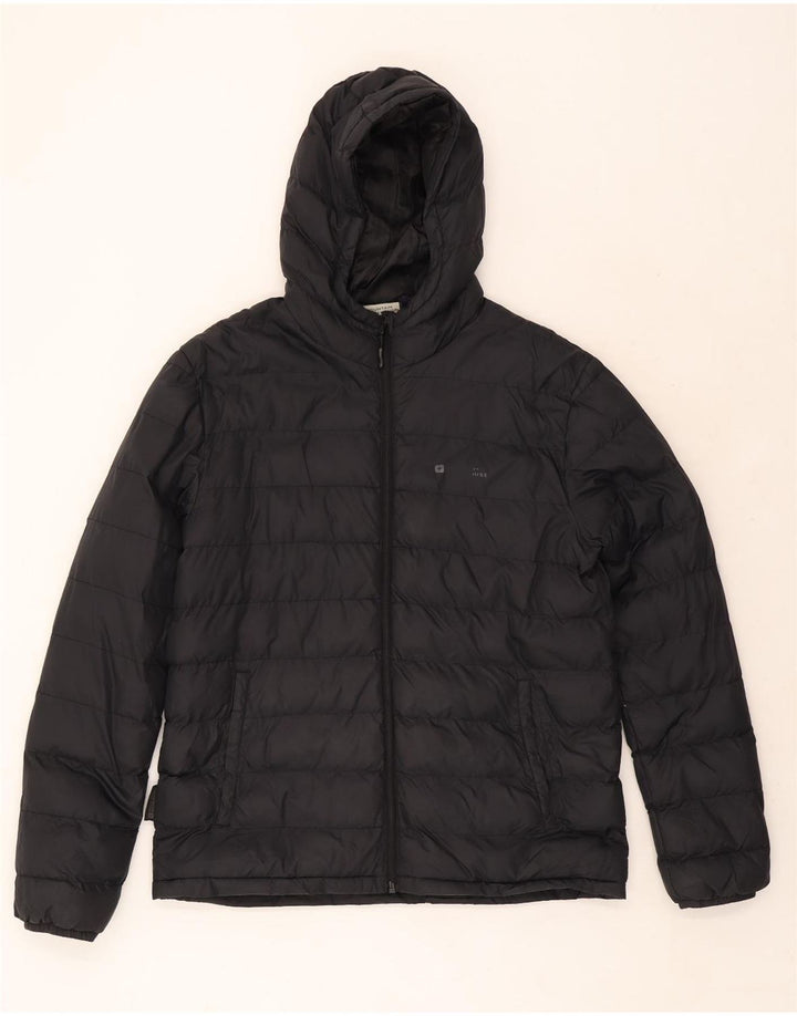 Chaqueta acolchada con capucha para hombre Mountain Warehouse UK 40 Large Nylon negro