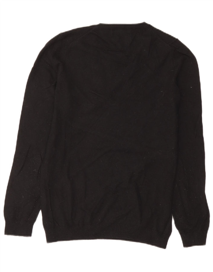 Marks & Spencer Jersey con cuello en V para mujer UK 42 Viscosa negra mediana