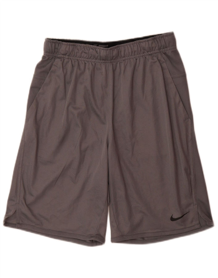Nike - Pantalones cortos deportivos Dri Fit para hombre, poliéster gris pequeño