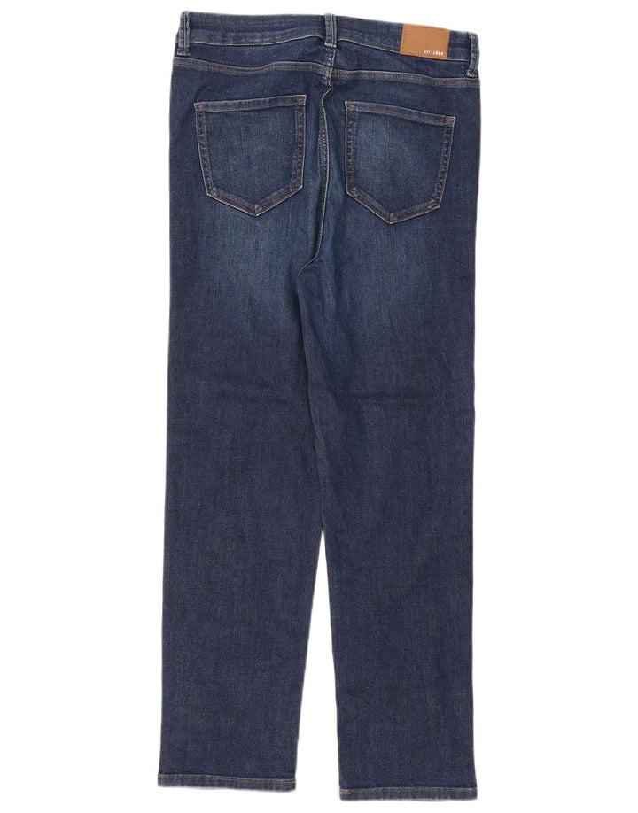 Marks & Spencer Jeans rectos The Harper para mujer UK 12 Medium W30 L27 Azul
