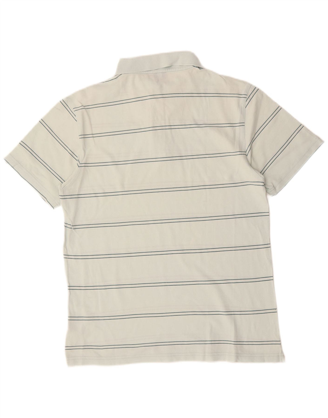 ASICS Polo para hombre de algodón a rayas blanco mediano